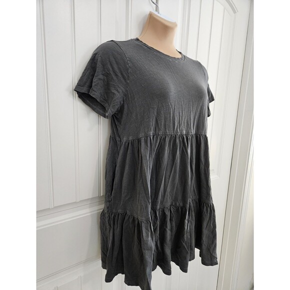 Old Navy Distressed Gray Tiered Babydoll Dress Sz L Petite - Picture 3 of 9